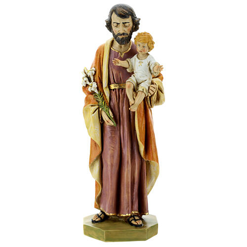San Giuseppe con bambino 50 cm resina Fontanini 1