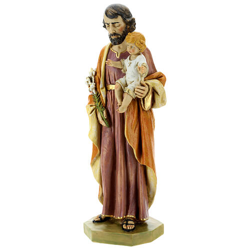 San Giuseppe con bambino 50 cm resina Fontanini 3