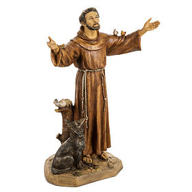 Heilig Franziskus aus Assisi 50 cm Harz Fontanini
