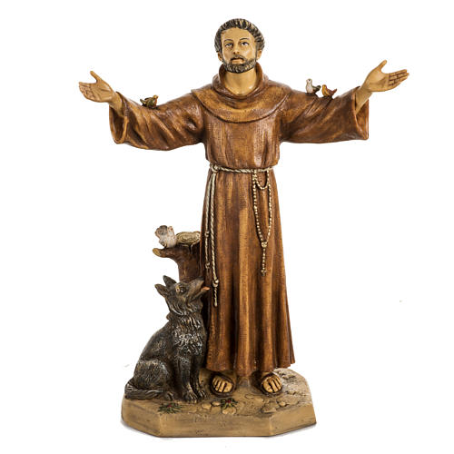 Saint François de Assisi 50 cm résine Fontanini 1