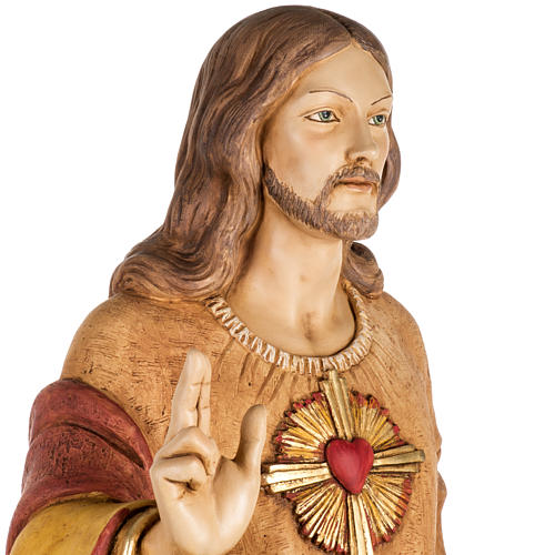 Sagrado Corazón de Jesús 100 cm. resina Fontanini 4