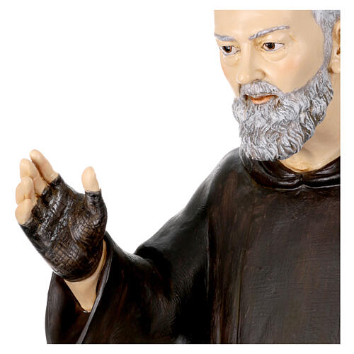 Imagem Padre Pio de Pietrelcina 100 cm resina Fontanini 6