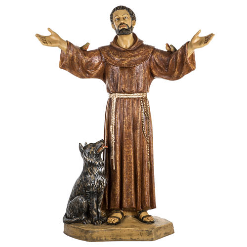 Statue Franz von Assisi aus Harz 100cm, Fontanini 1