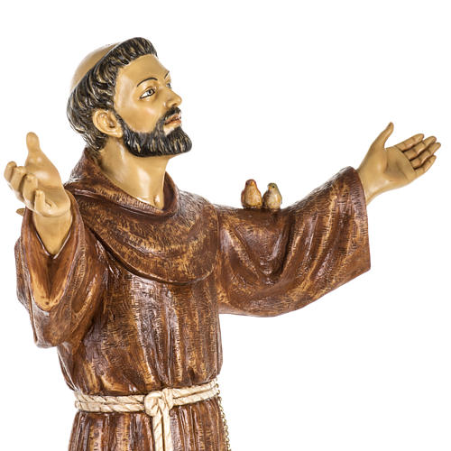 Saint François de Assisi 100 cm résine Fontanini 4