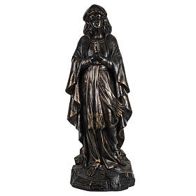 Statue Unsere Liebe Frau in Lourdes aus Harz mit Bronzebeschichtung Fontanini
