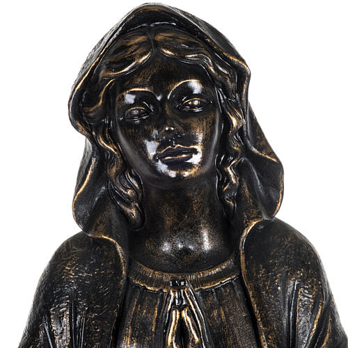 Statue Unsere Liebe Frau in Lourdes aus Harz mit Bronzebeschichtung Fontanini 2