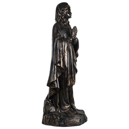 Statue Unsere Liebe Frau in Lourdes aus Harz mit Bronzebeschichtung Fontanini 3