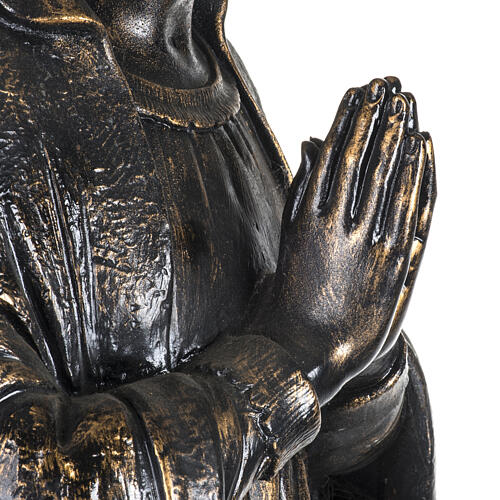 Statue Unsere Liebe Frau in Lourdes aus Harz mit Bronzebeschichtung Fontanini 4