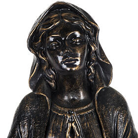 Nossa Senhora de Lourdes 100 cm resina acabamento bronze Fontanini