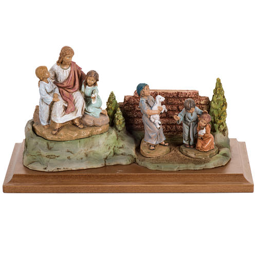 Jesús con los niños 12 cm. Fontanini 1