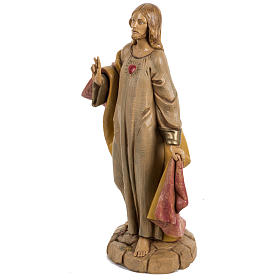 Statue Heiligstes Herz Jesu 30cm Holz Finish, Fontanini