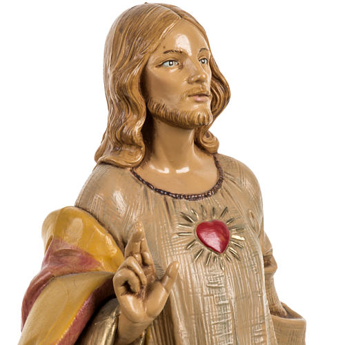 Statue Heiligstes Herz Jesu 30cm Holz Finish, Fontanini 3