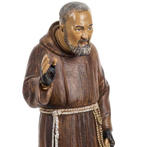 Padre Pio de Pietrelcina 30 cm Fontanini efeito madeira 3