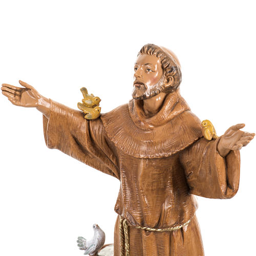 Statue Franz von Assisi 30cm Holz Finish, Fontanini 3