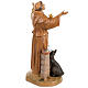 Statue Franz von Assisi 30cm Holz Finish, Fontanini s4