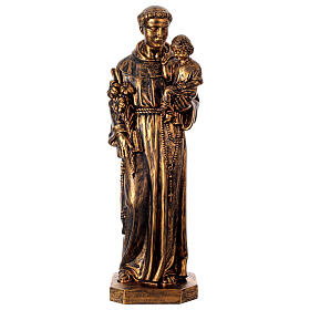 Estatua San Antonio detalles en bronce Fontanini