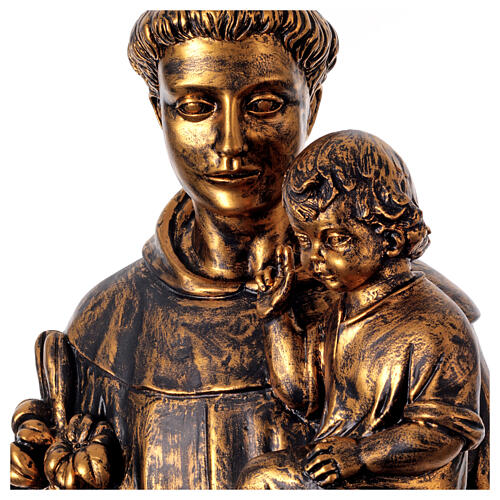 Estatua San Antonio detalles en bronce Fontanini 4