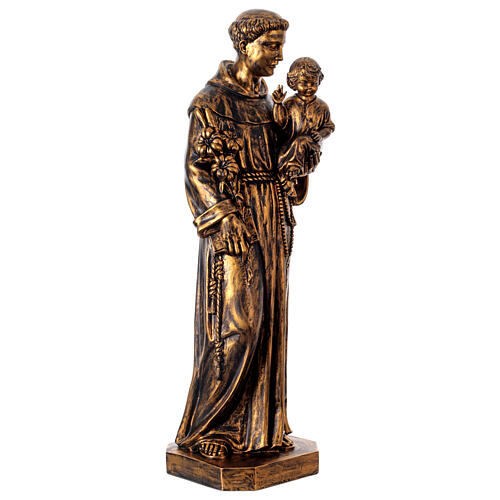 Estatua San Antonio detalles en bronce Fontanini 5