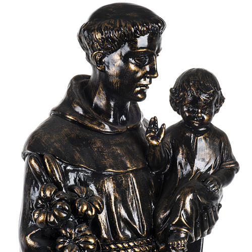 Statuette Saint Antoine De Padoue En Métal - Occasion - À Identifier