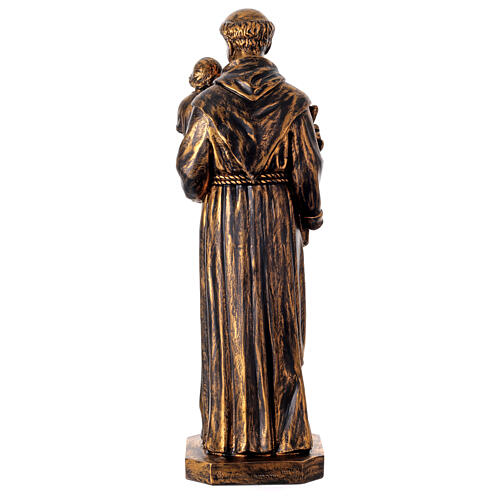 Statue St Antoine de Padoue 100 cm résine bronzée 8