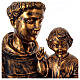 Statue St Antoine de Padoue 100 cm résine bronzée s2