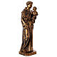 Statue St Antoine de Padoue 100 cm résine bronzée s5