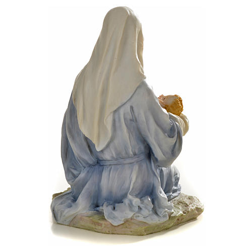 Vierge à l'enfant 15cm statue résine peinte 3