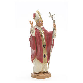 Statue Johannes Paul II rote Kleidung 18cm, Fontanini