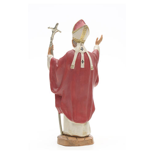 Statue Johannes Paul II rote Kleidung 18cm, Fontanini 3