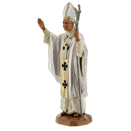 Jean Paul II veste blanche, statue 18 cm Fontanini 2