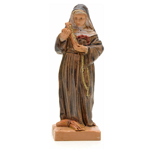 Statue Sainte Rita avec crucifix 7 cm Fontanini 1