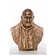 Buste Jean XXIII fibre de verre couleur bronze 80cm Landi POUR EXTÉRIEUR s1