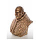 Busto Giovanni XXIII cm80 vetroresina colore bronzo Landi PER ESTERNO s2