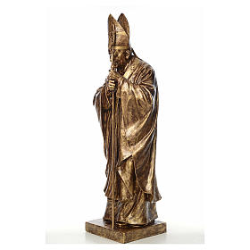 Statue Johannes Paul II, 140 cm, Fiberglas, Bronze Finish, Landi, AUßEN