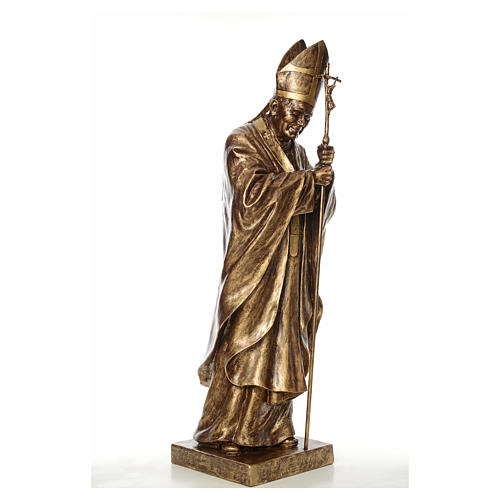 Statue Johannes Paul II 140cm Fiberglas Bronze Finish Landi 4