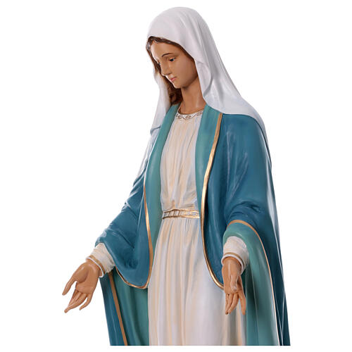 Statue Vierge Miraculeuse fibre de verre 150cm Landi POUR EXTÉRIEUR 6
