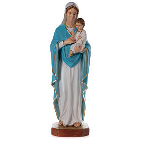 Madonna with baby Jesus statue in fiberglass, crystal eyes 125cm FOR OUTDOOR
