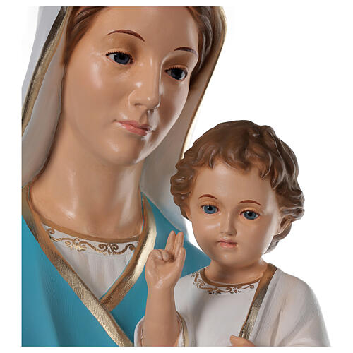 Madonna with baby Jesus statue in fiberglass, crystal eyes 125cm FOR OUTDOOR 2