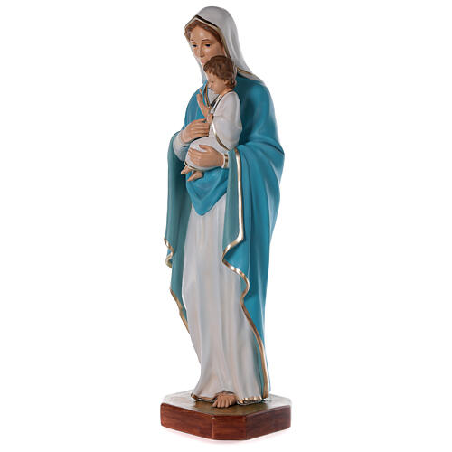 Madonna with baby Jesus statue in fiberglass, crystal eyes 125cm FOR OUTDOOR 3