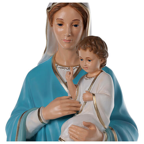 Madonna with baby Jesus statue in fiberglass, crystal eyes 125cm FOR OUTDOOR 4