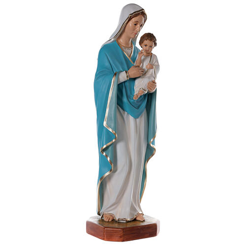 Madonna with baby Jesus statue in fiberglass, crystal eyes 125cm FOR OUTDOOR 5