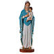 Madonna with baby Jesus statue in fiberglass, crystal eyes 125cm FOR OUTDOOR s1