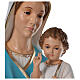 Madonna with baby Jesus statue in fiberglass, crystal eyes 125cm FOR OUTDOOR s2