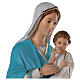 Madonna with baby Jesus statue in fiberglass, crystal eyes 125cm FOR OUTDOOR s6