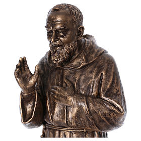 Statue Pater Pio 175cm Bronze Finish, Landi