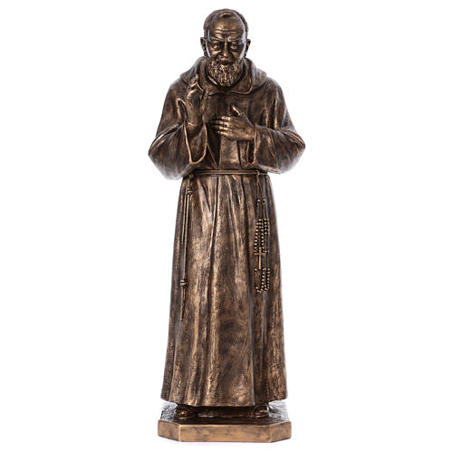 Statue Pater Pio 175cm Bronze Finish, Landi 1