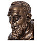 Statue Saint Pio fibre de verre couleur bronze 175cm Landi POUR EXTÉRIEUR s3