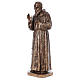 Statue Saint Pio fibre de verre couleur bronze 175cm Landi POUR EXTÉRIEUR s4