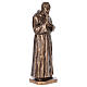 Statue Saint Pio fibre de verre couleur bronze 175cm Landi POUR EXTÉRIEUR s6