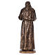 Statue Saint Pio fibre de verre couleur bronze 175cm Landi POUR EXTÉRIEUR s10